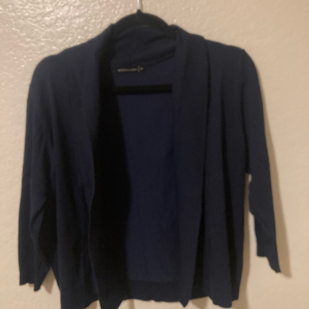 Chic Navy Open Front Cardigan